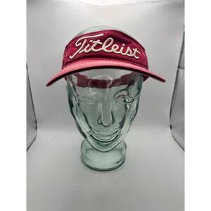 Titleist Golf‎ Visor Red Embroidered Logo Adjustable Strap Casual Sports